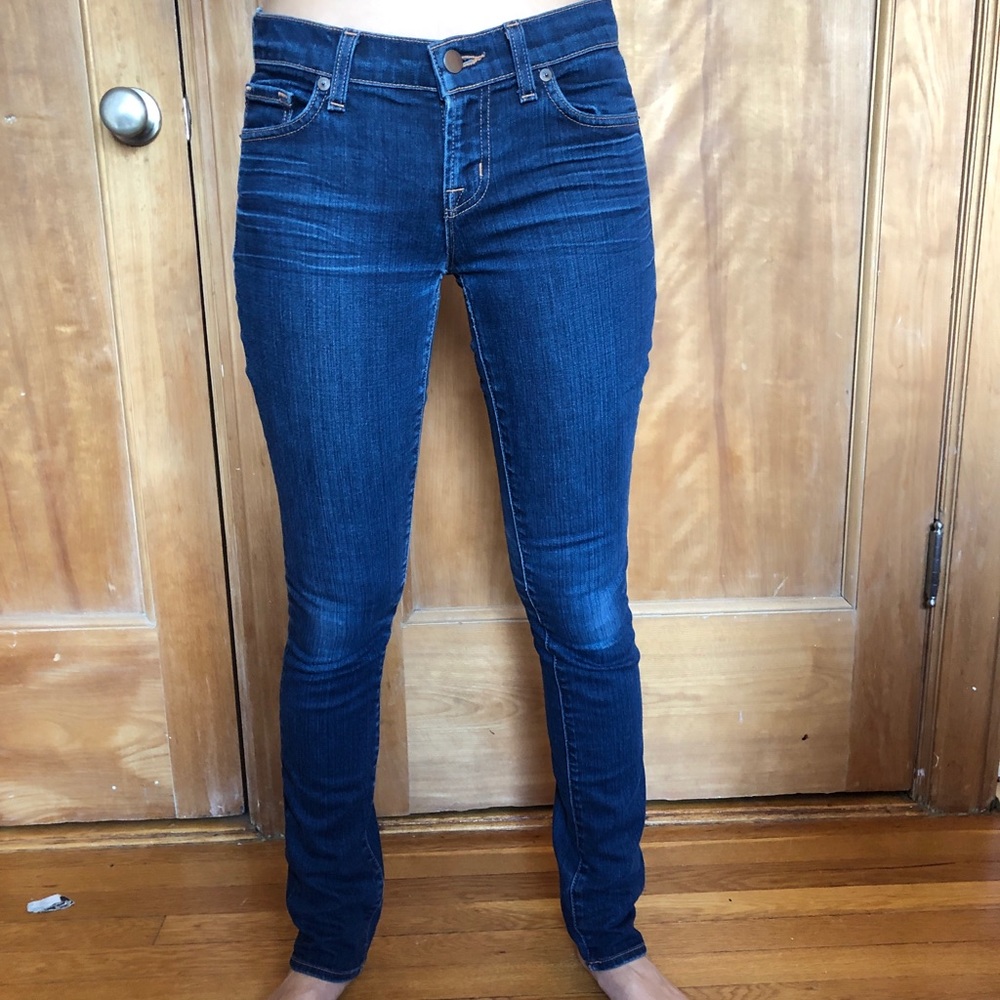 J Brand low-rise skinny-ish jeans (size 26)